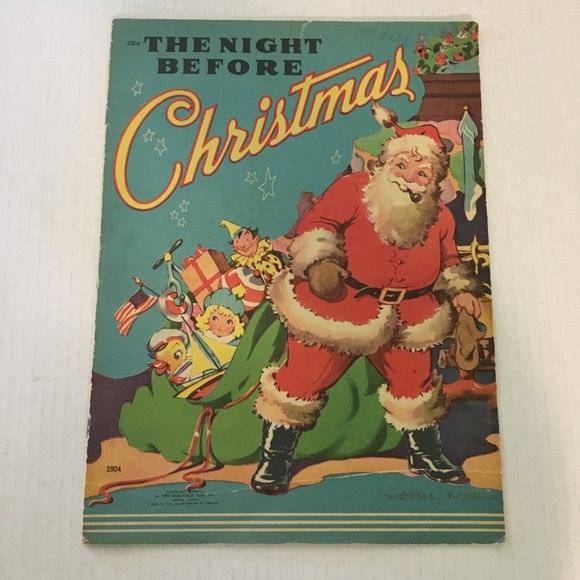 VTG The Night Before Christmas Soft Cover Book 1943 - Picture 3 of 13